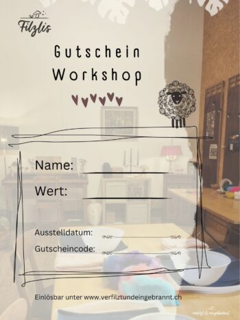 Workshops Gutschein Inspiration Geschenkideen Filzlis Filzen