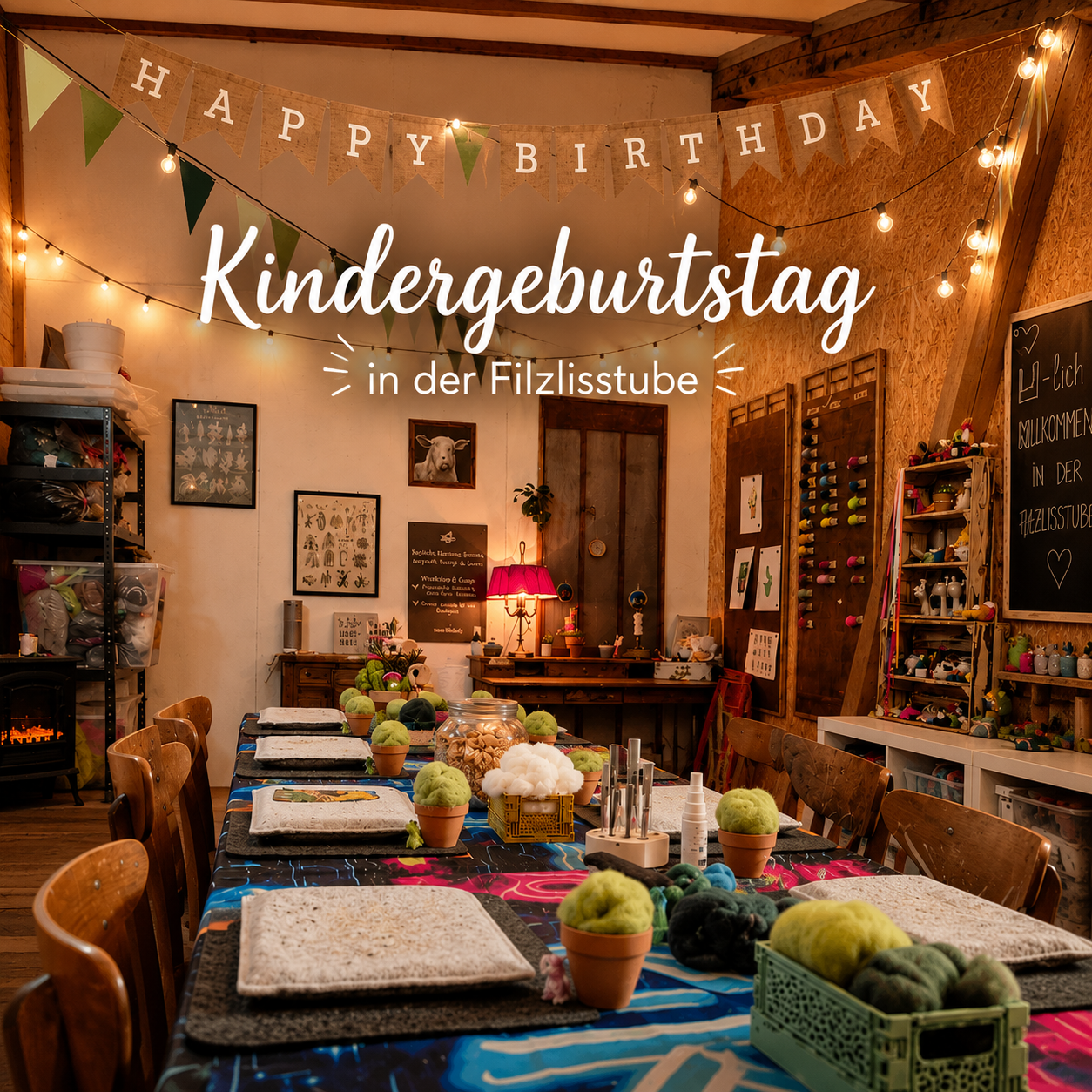 Kreativer Kindergeburtstag in der Filzlisstube in Knonau